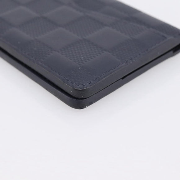 LOUIS VUITTON Damier Infini Organizer Dupoch Card Case Navy N60330 Auth ki6905M