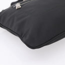 PRADA Shoulder Bag Nylon Black Silver Auth ki6913A-11