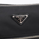 PRADA Shoulder Bag Nylon Black Silver Auth ki6913A-14