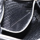 PRADA Shoulder Bag Nylon Black Silver Auth ki6913A-22