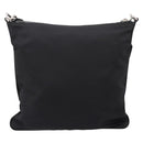 PRADA Shoulder Bag Nylon Black Silver Auth ki6913A-3