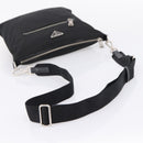 PRADA Shoulder Bag Nylon Black Silver Auth ki6913A-7