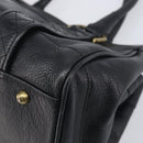 BURBERRY Hand Bag Leather Black Gold Auth ki6914A-10