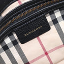 BURBERRY Hand Bag Leather Black Gold Auth ki6914A-18