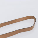 Christian Dior Trotter Canvas Oval Shoulder Bag PVC Beige Gold Auth ki6915A-11