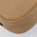 Christian Dior Trotter Canvas Oval Shoulder Bag PVC Beige Gold Auth ki6915A-14