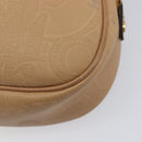 Christian Dior Trotter Canvas Oval Shoulder Bag PVC Beige Gold Auth ki6915A-15