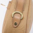 Christian Dior Trotter Canvas Oval Shoulder Bag PVC Beige Gold Auth ki6915A-17