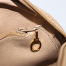 Christian Dior Trotter Canvas Oval Shoulder Bag PVC Beige Gold Auth ki6915A-24