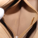 Christian Dior Trotter Canvas Oval Shoulder Bag PVC Beige Gold Auth ki6915A-25