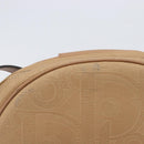 Christian Dior Trotter Canvas Oval Shoulder Bag PVC Beige Gold Auth ki6915A-4