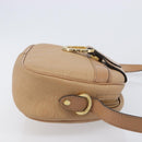 Christian Dior Trotter Canvas Oval Shoulder Bag PVC Beige Gold Auth ki6915A-6