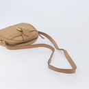 Christian Dior Trotter Canvas Oval Shoulder Bag PVC Beige Gold Auth ki6915A-9