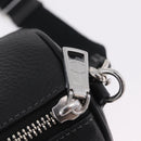 Coach Lacy Boston Bag Leather 2way Black Silver Auth ki6917A-19
