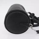 Coach Lacy Boston Bag Leather 2way Black Silver Auth ki6917A-4