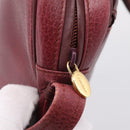 Cartier Shoulder Bag Leather Bordeaux Gold Auth ki6918-16