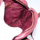 Cartier Shoulder Bag Leather Bordeaux Gold Auth ki6918-18