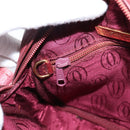 Cartier Shoulder Bag Leather Bordeaux Gold Auth ki6918-20