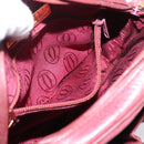 Cartier Shoulder Bag Leather Bordeaux Gold Auth ki6918-21