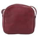 Cartier Shoulder Bag Leather Bordeaux Gold Auth ki6918-2