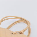 CHANEL Cambon Line Tote Bag Leather Beige Silver CC Auth ki6919SAM-8