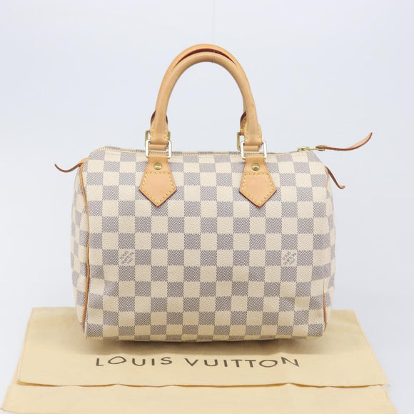 LOUIS VUITTON Damier Azur Speedy 25 Hand Bag N41534 LV Auth ki6927V
