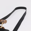GUCCI Bamboo Hand Bag Suede 2way Black Gold Tone 000 122 0316 Auth ki6928A-10