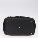 GUCCI Bamboo Hand Bag Suede 2way Black Gold Tone 000 122 0316 Auth ki6928A-11