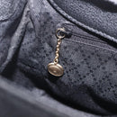 GUCCI Bamboo Hand Bag Suede 2way Black Gold Tone 000 122 0316 Auth ki6928A-20