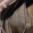 FENDI Zucca Canvas Mamma Baguette Shoulder Bag Brown Silver Auth ki6929V-27