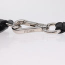 FENDI Zucca Canvas Clutch Bag PVC Black Silver 7N0100 Auth ki6931V-15