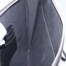 FENDI Zucca Canvas Clutch Bag PVC Black Silver 7N0100 Auth ki6931V-19