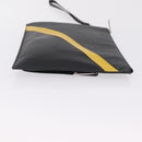 FENDI Zucca Canvas Clutch Bag PVC Black Silver 7N0100 Auth ki6931V-4