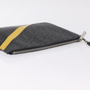 FENDI Zucca Canvas Clutch Bag PVC Black Silver 7N0100 Auth ki6931V-6