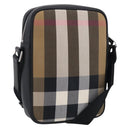 BURBERRY Nova Check Shoulder Bag Canvas Beige Black Auth ki6938M-1