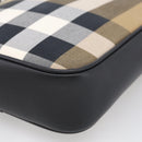 BURBERRY Nova Check Shoulder Bag Canvas Beige Black Auth ki6938M-10