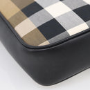 BURBERRY Nova Check Shoulder Bag Canvas Beige Black Auth ki6938M-11