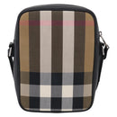 BURBERRY Nova Check Shoulder Bag Canvas Beige Black Auth ki6938M-2