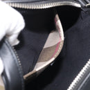 BURBERRY Nova Check Shoulder Bag Canvas Beige Black Auth ki6938M-20