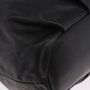 PRADA Tote Bag Leather 2way Black Gold Tone Auth ki6940V-12