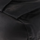 PRADA Tote Bag Leather 2way Black Gold Tone Auth ki6940V-13