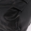 PRADA Tote Bag Leather 2way Black Gold Tone Auth ki6940V-14