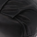 PRADA Tote Bag Leather 2way Black Gold Tone Auth ki6940V-15