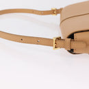 BURBERRY Nova Check Shoulder Bag Leather Beige Gold Tone Auth ki6943A-10