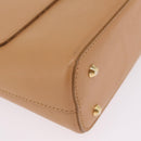 BURBERRY Nova Check Shoulder Bag Leather Beige Gold Tone Auth ki6943A-12