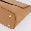 BURBERRY Nova Check Shoulder Bag Leather Beige Gold Tone Auth ki6943A-13
