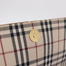 BURBERRY Nova Check Shoulder Bag Leather Beige Gold Tone Auth ki6943A-17