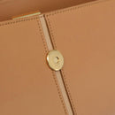 BURBERRY Nova Check Shoulder Bag Leather Beige Gold Tone Auth ki6943A-18