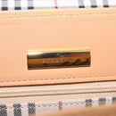 BURBERRY Nova Check Shoulder Bag Leather Beige Gold Tone Auth ki6943A-19