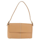 BURBERRY Nova Check Shoulder Bag Leather Beige Gold Tone Auth ki6943A-2